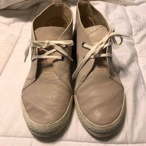 Taupe lace up sneakers